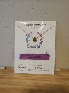 Empowerment Tiger Eye Necklace in Brown and Gold